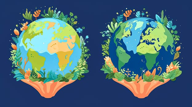 Humanity united, people against a green planet, illustrating our shared responsibility to preserve nature a powerful image to celebrate Earth Day