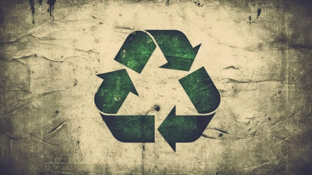 Recycle symbol blooming in nature an Earth Day visual promoting environmental responsibility and the beauty of sustainable living
