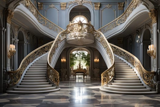 A Majestic Staircase Leading to Elegance and Opulence