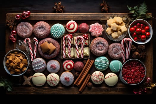 A Sweet Selection: A Colorful Platter Overflowing with a Variety of Delicious Candies