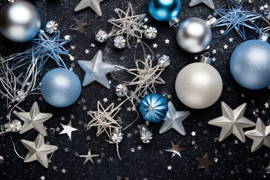 A Festive Display of Christmas Ornaments on a Table