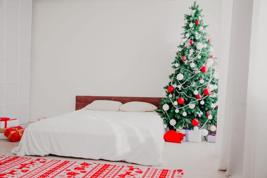 new year House bedroom bed Christmas tree holiday gifts