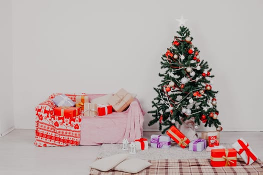 Green Christmas tree sofa 2019 new year winter gifts decor