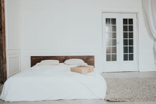 White bedroom bed morning linen vintage 1