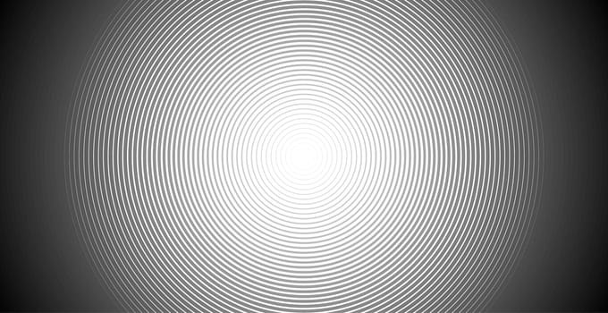 Concentric circle. Illustration for sound wave. Abstract circle line pattern. Black and white graphic