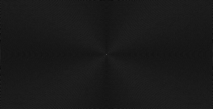 Concentric circle. Illustration for sound wave. Abstract circle line pattern. Black and white graphic