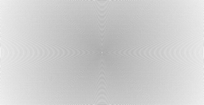 Concentric circle. Illustration for sound wave. Abstract circle line pattern. Black and white graphic