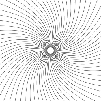 Concentric circle. Illustration for sound wave. Abstract circle line pattern. Black and white graphic