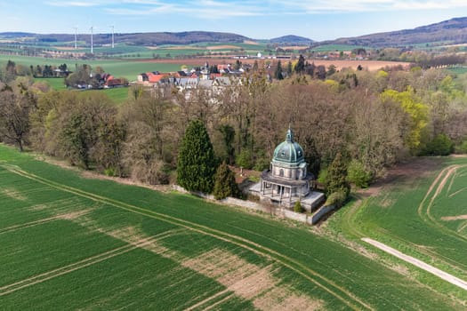 The old mausoleum, which stands on the edge of the grove east of the castle.