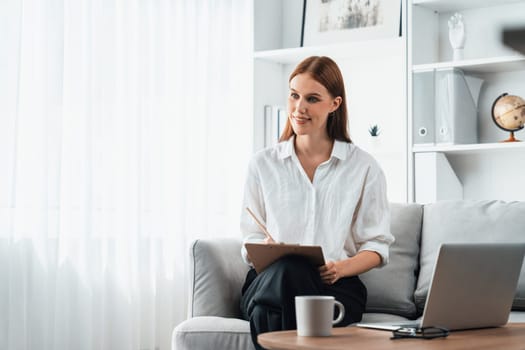 Psychologist woman in clinic office professional portrait with friendly smile feeling inviting for patient to visit the psychologist. The experienced and confident psychologist is utmost specialist