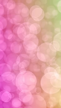 pastel colors bokeh background. Vertical image.Abstract circular bokeh background. Soft light defocused spots.