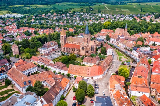 Wissembourg (Weißenburg) town in Alsace area, France. Historic Center of Wissembourg, Alsace, France. The picturesque city of Wissembourg in Bas Rhin, Alsace, France.