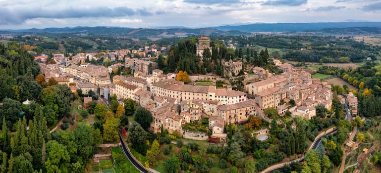 Cetona, Travel in Tuscany, Italy. Magnificent view of the ancient hilltop village of Cetona, Siena, Italy.