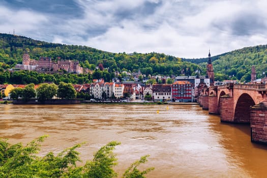 Old Neckar bridge and Heidelberg city, Germany