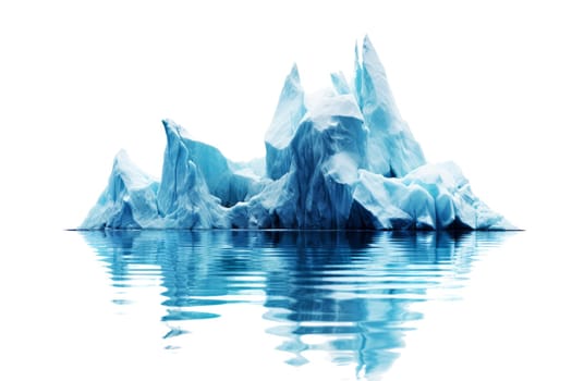 Huge iceberg isolated on white background.