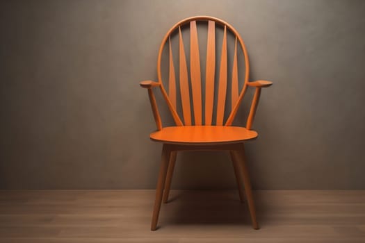 Wooden chair in the room. ai generative