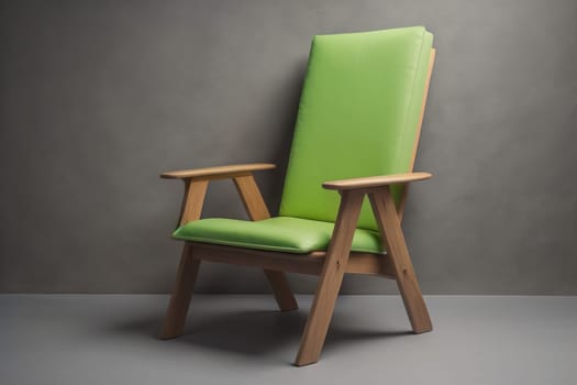 Wooden chair in the room. ai generative