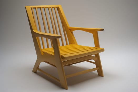 Wooden chair in the room. ai generative