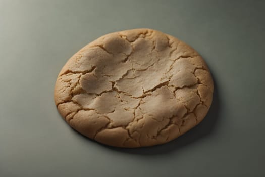 Chocolate chip cookies on orange background. Close up. Selective focus. ai generative