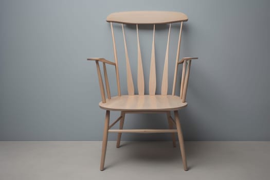 Wooden chair in the room. ai generative