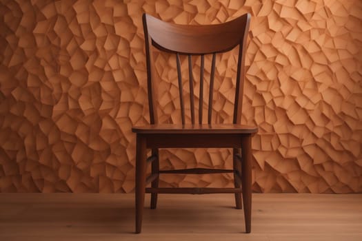 Wooden chair in the room. ai generative