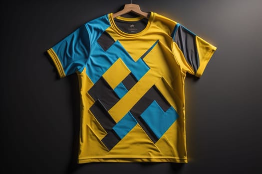 t-shirt on a mannequin, isolated on gray background. ai generative
