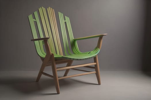 Wooden chair in the room. ai generative