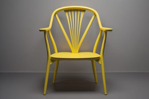 Wooden chair in the room. ai generative