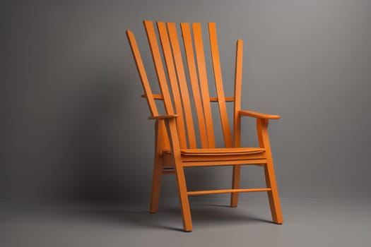 Wooden chair in the room. ai generative