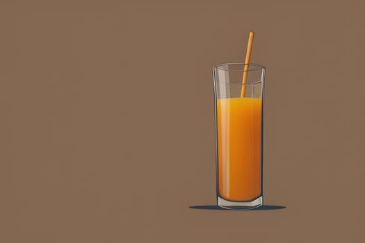 Glass of orange juice and fresh orange fruits. ai generative