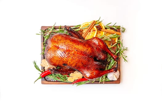 Christmas turkey. Traditional festive food for Christmas or Thanksgiving isolated. High quality photo