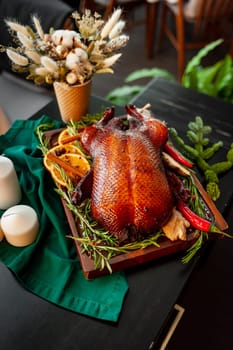 Christmas turkey. Traditional festive food for Christmas or Thanksgiving isolated. High quality photo