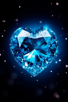 heart shaped gemstone. Generative AI, gold.