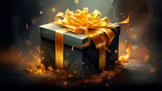 Beautiful gift box for the holiday. Generative AI, holiday.