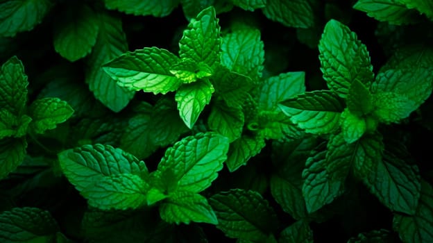 Mint a lot background. Generative AI, food.