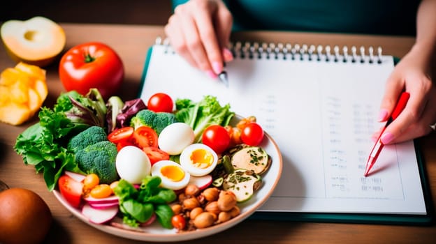 Keto diet meal plan. Generative AI, Food.