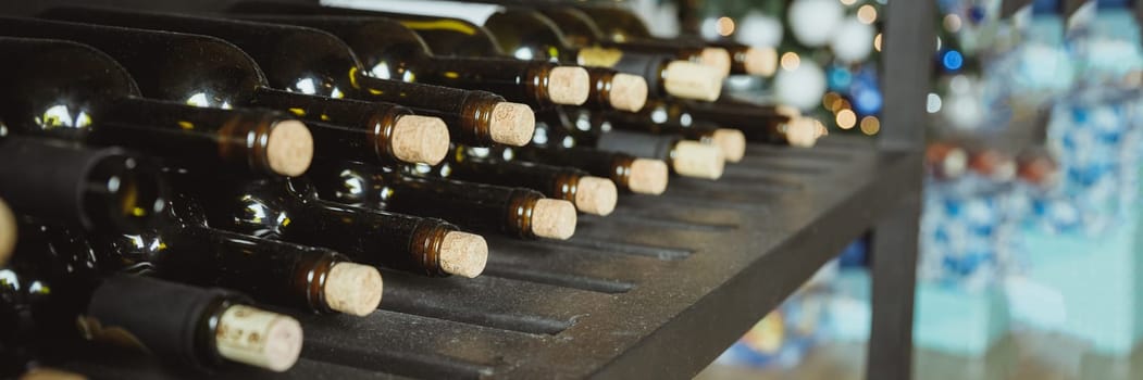 Bottles of wine shot with limited depth of field.