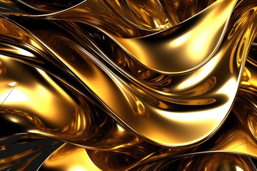 Gold background or texture and gradients shadow. AI Generative