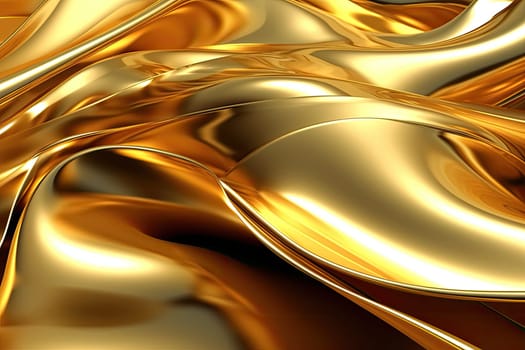 Gold background or texture and gradients shadow. AI Generative