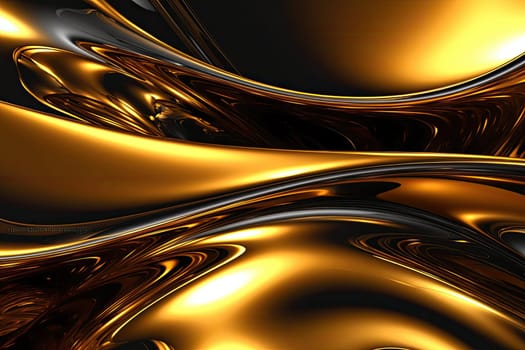 Gold background or texture and gradients shadow. AI Generative