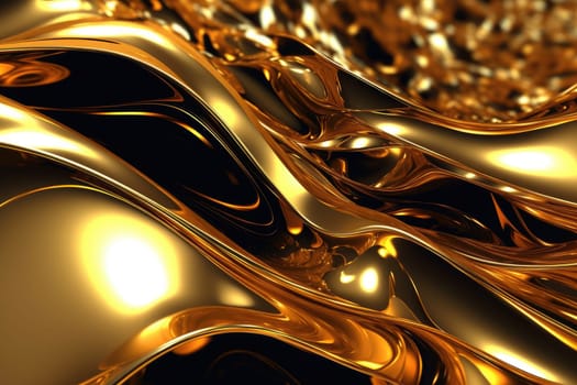 Gold background or texture and gradients shadow. AI Generative