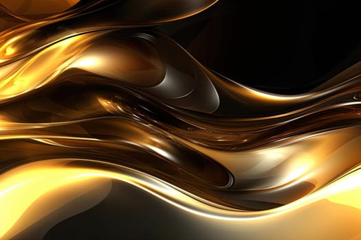 Gold background or texture and gradients shadow. AI Generative