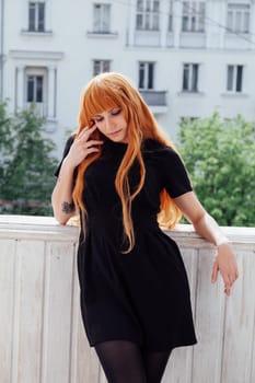cosplayer with red hair anime Japan
