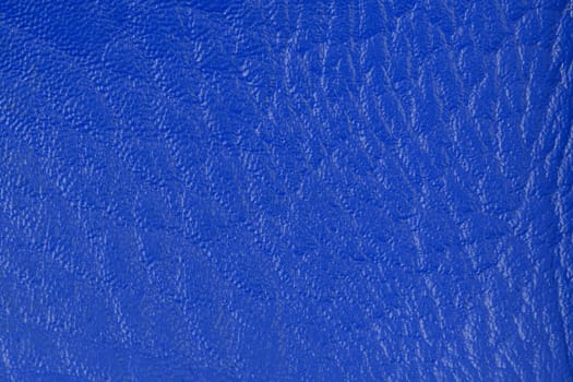 Blue leather texture closeup detailed background.