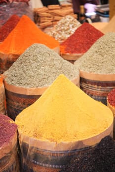 Traditional spices market in istanbul .,