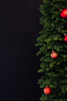 Beautiful holdiay decorated room with Christmas tree with presents