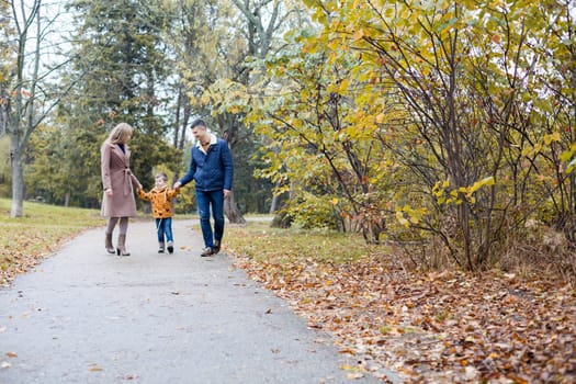 autumn forest walk with the son family 1