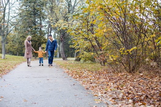 autumn forest walk with the son family 1