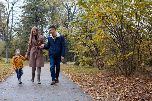 autumn forest walk with the son family 1