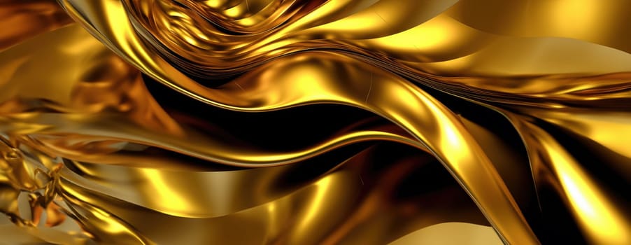 Gold background or texture and gradients shadow. AI Generative